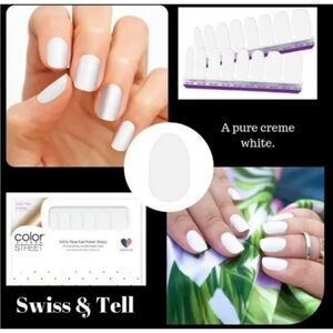 Color Street Swiss and Tell Nail Polish Strips. New in package.